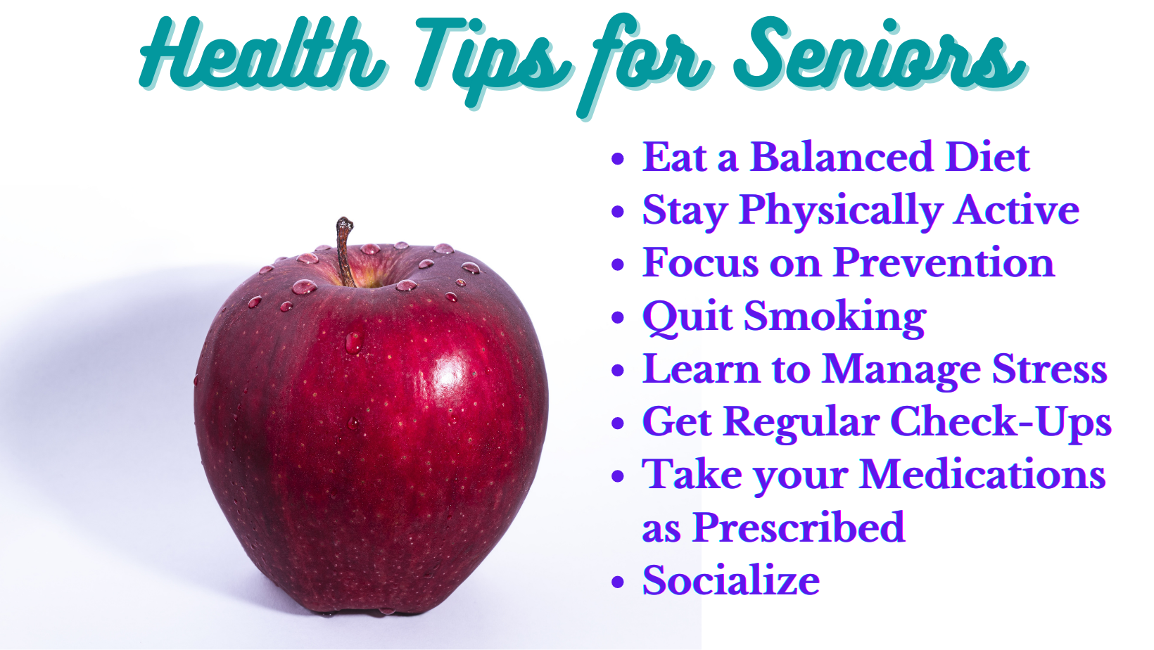 Info Graphic Health Tips For Seniors 