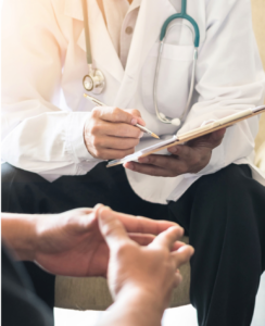 male patient seeing doctor