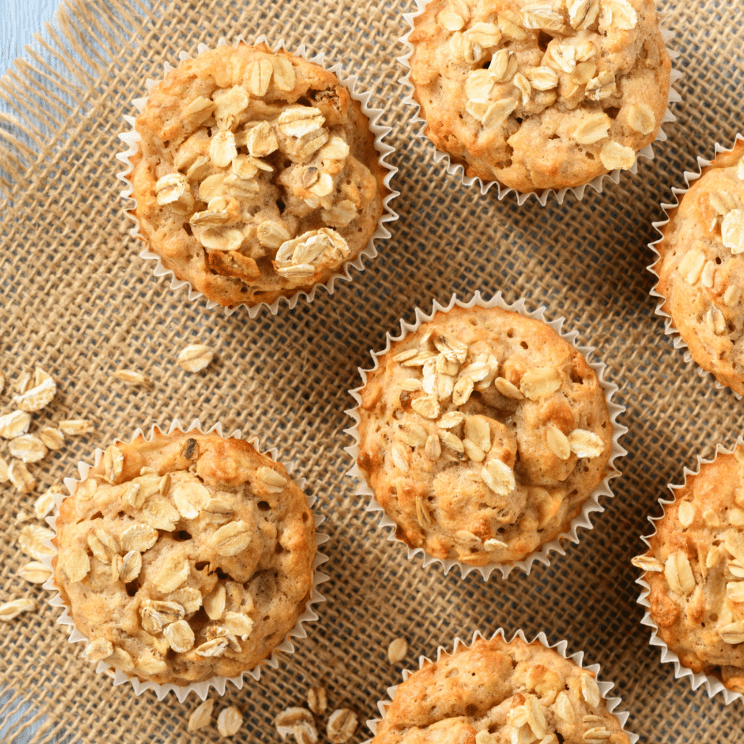 Peanut Buttery Oatmeal Muffins